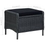 Set muebles jardín 3 pzas ratán sintético gris oscuro y cojines en Conjuntos de jardín | Comprar online en Foru.es