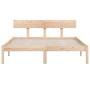 Estructura de cama madera maciza de pino 150x200 cm de vidaXL, Camas y somieres - Ref: Foro24-810152, Precio: 120,10 €, Descu...