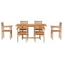 Conjunto de Comedor de Jardín 7 pcs Natural en Conjuntos de jardín | Comprar online en Foru.es