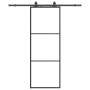 Puerta corredera con juego herrajes negro 76x205 cm ESG vidrio en Puertas | Comprar online en Foru.es