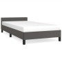 Estructura de cama con cabecero cuero sintético gris 90x200 cm de vidaXL, Camas y somieres - Ref: Foro24-347481, Precio: 119,...