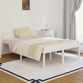 Cama para personas mayores madera maciza de pino 135x190 cm de vidaXL, Camas y somieres - Ref: Foro24-810590, Precio: 128,73 ...