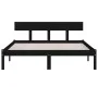 Solid black pine wood bed frame 140x200 cm by vidaXL, Beds and slatted bases - Ref: Foro24-810151, Price: 113,81 €, Discount: %