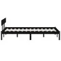 Solid black pine wood bed frame 140x200 cm by vidaXL, Beds and slatted bases - Ref: Foro24-810151, Price: 113,81 €, Discount: %