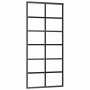 Puerta corredera con set herrajes negro 90x205 cm vidrio ESG en Puertas | Comprar online en Foru.es