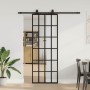 Puerta corredera con juego herrajes negro 76x205 cm ESG vidrio en Puertas | Comprar online en Foru.es