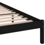 Estructura de cama madera maciza de pino negro 200x200 cm de vidaXL, Camas y somieres - Ref: Foro24-810454, Precio: 104,13 €,...