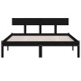 Estructura de cama de madera maciza de pino negra 160x200 cm de vidaXL, Camas y somieres - Ref: Foro24-810161, Precio: 149,29...