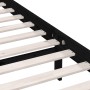 Estructura de cama de madera maciza de pino negra 160x200 cm de vidaXL, Camas y somieres - Ref: Foro24-810161, Precio: 149,29...