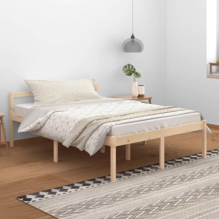 Cama para personas mayores madera maciza de pino 140x200 cm de vidaXL, Camas y somieres - Ref: Foro24-810614, Precio: 116,75 ...