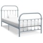Estructura de cama de metal gris 90x200 cm de vidaXL, Camas y somieres - Ref: Foro24-284504, Precio: 119,16 €, Descuento: %