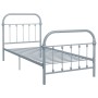 Estructura de cama de metal gris 90x200 cm de vidaXL, Camas y somieres - Ref: Foro24-284504, Precio: 119,16 €, Descuento: %