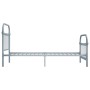 Estructura de cama de metal gris 90x200 cm de vidaXL, Camas y somieres - Ref: Foro24-284504, Precio: 119,16 €, Descuento: %