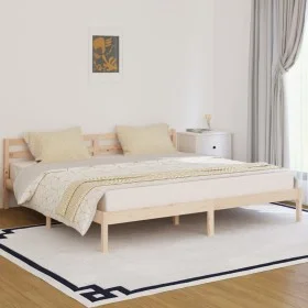 Estructura de cama madera maciza de pino 200x200 cm de vidaXL, Camas y somieres - Ref: Foro24-810450, Precio: 103,01 €, Descu...