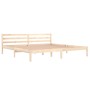 Estructura de cama madera maciza de pino 200x200 cm de vidaXL, Camas y somieres - Ref: Foro24-810450, Precio: 103,91 €, Descu...