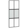 Puerta corredera con herrajes negro 90x205 cm vidrio templado en Puertas | Comprar online en Foru.es