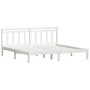 Estructura de cama madera maciza de pino blanco 200x200 cm de vidaXL, Camas y somieres - Ref: Foro24-3100610, Precio: 135,05 ...