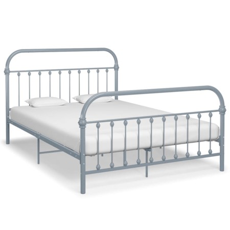 Estructura de cama de metal gris 120x200 cm de vidaXL, Camas y somieres - Ref: Foro24-284506, Precio: 89,82 €, Descuento: %