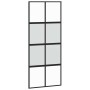 Puerta corredera con herrajes negro 90x205 cm vidrio templado en Puertas | Comprar online en Foru.es
