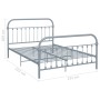 Estructura de cama de metal gris 120x200 cm de vidaXL, Camas y somieres - Ref: Foro24-284506, Precio: 89,82 €, Descuento: %