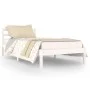 Solid white pine wood bed frame 90x200 cm by vidaXL, Beds and slatted bases - Ref: Foro24-810416, Price: 69,53 €, Discount: %