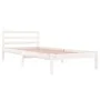 Solid white pine wood bed frame 90x200 cm by vidaXL, Beds and slatted bases - Ref: Foro24-810416, Price: 69,53 €, Discount: %