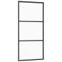 Puerta corredera con set herrajes negro 90x205 cm vidrio ESG en Puertas | Comprar online en Foru.es