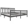 Estructura de cama de madera maciza gris 200x200 cm de vidaXL, Camas y somieres - Ref: Foro24-3100676, Precio: 166,68 €, Desc...