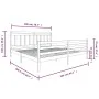 Estructura de cama de madera maciza gris 200x200 cm de vidaXL, Camas y somieres - Ref: Foro24-3100676, Precio: 166,68 €, Desc...