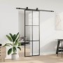 Puerta corredera con juego herrajes negro 76x205 cm ESG vidrio en Puertas | Comprar online en Foru.es