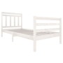 Estructura de cama madera maciza blanca 90x200 cm de vidaXL, Camas y somieres - Ref: Foro24-3100640, Precio: 103,56 €, Descue...