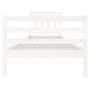 Estructura de cama madera maciza blanca 90x200 cm de vidaXL, Camas y somieres - Ref: Foro24-3100640, Precio: 103,56 €, Descue...