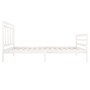 Estructura de cama madera maciza blanca 90x200 cm de vidaXL, Camas y somieres - Ref: Foro24-3100640, Precio: 103,56 €, Descue...