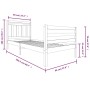 Estructura de cama madera maciza blanca 90x200 cm de vidaXL, Camas y somieres - Ref: Foro24-3100640, Precio: 103,56 €, Descue...