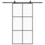 Puerta corredera con herrajes negro 102x205 cm ESG vidrio en Puertas | Comprar online en Foru.es