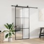 Puerta corredera con herrajes negro 102x205 cm ESG vidrio en Puertas | Comprar online en Foru.es