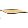 Toldo retráctil aluminio y tela amarillo y blanco 4x3 m de vidaXL, Toldos - Ref: Foro24-3154558, Precio: 515,81 €, Descuento: %