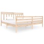 Estructura de cama de madera maciza 200x200 cm de vidaXL, Camas y somieres - Ref: Foro24-3100674, Precio: 140,41 €, Descuento: %