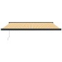 Toldo retráctil aluminio y tela amarillo y blanco 4x3 m de vidaXL, Toldos - Ref: Foro24-3154558, Precio: 515,81 €, Descuento: %