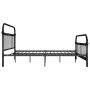Estructura de cama de metal negro 180x200 cm de vidaXL, Camas y somieres - Ref: Foro24-284503, Precio: 190,43 €, Descuento: %