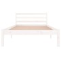 Estructura de cama madera maciza de pino blanco 100x200 cm de vidaXL, Camas y somieres - Ref: Foro24-810421, Precio: 78,11 €,...