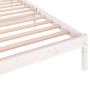 Estructura de cama madera maciza de pino blanco 100x200 cm de vidaXL, Camas y somieres - Ref: Foro24-810421, Precio: 78,11 €,...