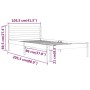 Estructura de cama madera maciza de pino blanco 100x200 cm de vidaXL, Camas y somieres - Ref: Foro24-810421, Precio: 78,11 €,...
