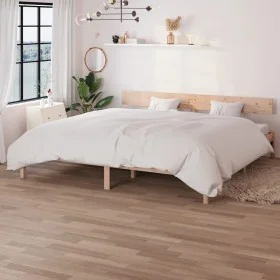 Estructura de cama madera maciza de pino 200x200 cm de vidaXL, Camas y somieres - Ref: Foro24-810167, Precio: 98,62 €, Descue...