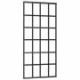 Puerta corredera con set herrajes negro 90x205 cm vidrio ESG en Puertas | Comprar online en Foru.es