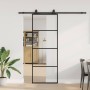 Puerta corredera con juego herrajes negro 76x205 cm ESG vidrio en Puertas | Comprar online en Foru.es