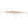 Cama para personas mayores madera maciza pino blanca 140x200 cm de vidaXL, Camas y somieres - Ref: Foro24-810615, Precio: 138...