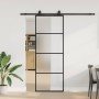 Puerta corredera con juego herrajes negro 76x205 cm ESG vidrio en Puertas | Comprar online en Foru.es