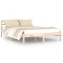 Estructura de cama madera maciza de pino 140x200 cm de vidaXL, Camas y somieres - Ref: Foro24-810430, Precio: 88,80 €, Descue...