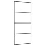 Puerta corredera con set herrajes negro 90x205 cm vidrio ESG en Puertas | Comprar online en Foru.es